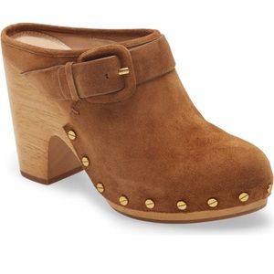 Veronica Beard Dacey Clog (Color: Pecan, Size: 8) - RETAILS: $400